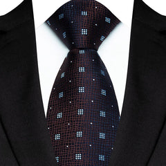 Luxury 8CM Men's Necktie Classic Neck Ties For Man Wedding Business Party Polka Dot Jacquard Woven Ascot Accessories Gift