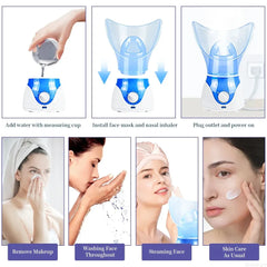Facial Steamer Hot Cold Spray Face Moisturizing Device