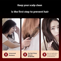 Red Light Scalp Massager Comb with Hair Growth Oil