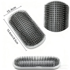 Wall-Mounted Cat Self Groomer with Massage Comb Brush for Kittens and Puppies Grooming Relaxation