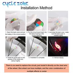Bicycle Spoke LED Wheel Light Flashing Tire Light