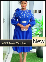 Customized Elegant African Dresses for Women 2025 Africa Clothing Plus Size Wedding Party Dress Dashiki Ankara Office Lady Outfi