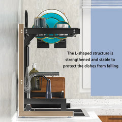 Thickened Multifunctional Dish Drain Rack Simple Kitchen Accessories Stainless Steel Kitchen Sink Storage Rack Utensil Holder