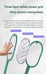 USB Rechargeable Electric Mosquito Swatter Racket