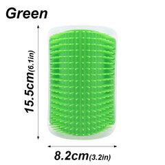 Cat Brush Comb Cat Toy with Catnip Cat Wall Brush Cat Scratcher Massage Self Groomer Comb Pet Cat Corner Scratcher Massager