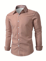 Fashion Square stripe patterns 3D Print Mens Long Sleeve Shirt Autumn Button Down Casual Animal Shirt Lapel Mens Clothing Tops