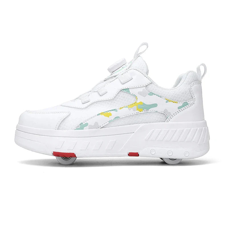 Mesh Roller Skates Boys Girls Casual Walking Shoes Outdoor Retractable Roller Shoes School Students Roller Skating Sports Shoes SHOWLU FASHION STORE