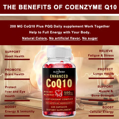COQ10 Capsules For Improve Heart Brain Nerve Cell Mitochondria Sperm Motility Egg Quality Relieve fatigue Lower Blood Pressure
