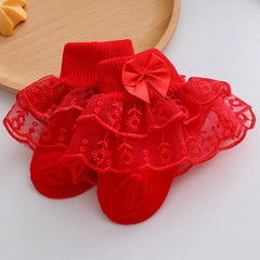 0-2Y Toddler Cotton Lace Ruffle Princess Mesh Breathable Socks Children Ankle Short Candy Color Thin Summer Socks for Newborn