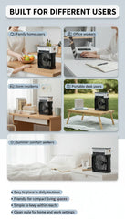 Portable USB Air Cooler Fan 3-Speed Mini Water Mist Humidifier LED Desktop Cooling Fan
