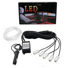 Car Interior RGB Ambient Light Strip App Control 12V Music Sync