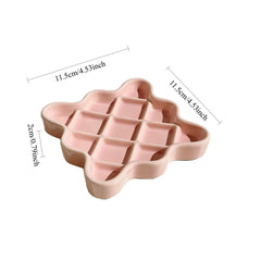 Pet Slow Food Bowl, Healthy Diet,Irregular Ceramic Anti Choking Puppy Bowl,Pet Canned Licking Plate,Dopamine Color Pet Supplies