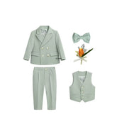 Little Boys Photography Suit Children Wedding Dress Kids Stage Performance Blazer Suit Baby Birthday Formal Ceremony Costume