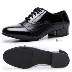 Modern Dance Shoes For Men Soft Performance Leather Breathable Social Latin Dance Square Formal Dress Jazz Dance Shoes Sneakers