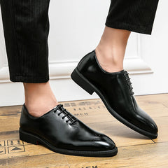 New Red Sole Brogue Shoes Men Black Business Mens Formal Shoes Lace-up Round Toe Spring/Autumn