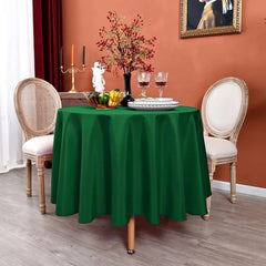 Round Wedding Satin Tablecloth Bright Smooth Silk Table Cover Christmas Decoration Banquet Anniversary Dining Party Table Decor