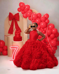Luxury Puffy Ballgown Girls Birthday Party Dress Customized Flower Girl Dresses for Wed Little Queens Pageant Homecoming Dress