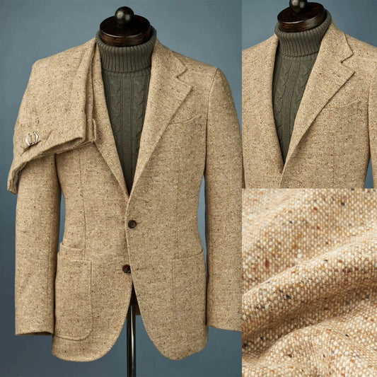 Luxury Winter Wedding Suits For Men Groom Wear Slim Fit Warm Tuxedos Business Ofice Custom Made 2 Pcs Jacket Pants Custom Made SHOWLU FASHION STORE