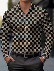 Men's casual shirt series red white black new designer casual wear soft comfortable fashion autumn and winter2025
