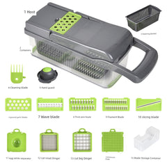 Multi-Functional Grater Vegetable Original Dicer Cut Flower Cut Dicing Planer Vegetable Cutter Machine Salad Shredding Machine Slicing Tool Sets SHOWLU FASHION STORE