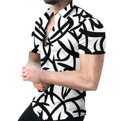 2023 New High Quality Hawaiian Baroque Short Sleeve 3D Printed Men's Shirt SHOWLU FASHION STORE