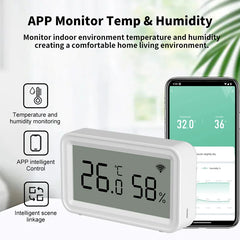 Smart WiFi Temperature Humidity Sensor App Control Zigbee