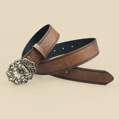 Classic Retro Western Denim Style Belt, Fashionable Casual Women's Belt, Retro Printed Belt, Classic Decorative Belt