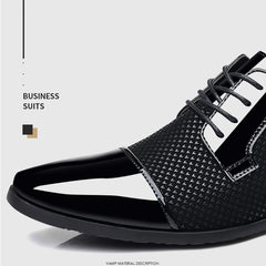 Business Leather Shoes for Men Luxury Oxford Breathable Patent Leather Formal Shoes Brand Man Office Wedding Flats Dress shoes