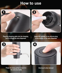 Electric Wine Aerator Dispenser USB Automatic Pourer