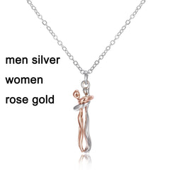 Fashion Hugging Necklace Jewelry Choker Hug Pendant Chain Men Necklaces For Lover Women Couple Men Lady Female Male Gift