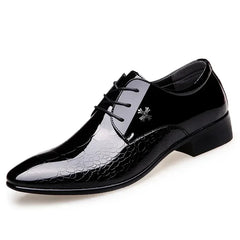 Oxford shoes for men luxury patent leather wedding shoes office slip on men work shoe New Pointed Toe derbies sapatos masculinos