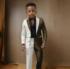 Blazer Suit For Boys 3-16 Years Boy Blazer Pant Set 2 Piece Slim Fit Casual Wedding Suit Set Birthday Stage Performance Costumes