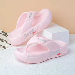 Soft Sole Platform Flip Flops Women 2024 Summer Beach Non Slip Men Slippers Coulple Thick Sole Bathroom Slides Sandals