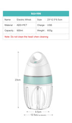 USB Electric Egg Beater Handheld Rechargeable Mixer Mini Whisk Cream Cake Batter Kitchen Tool