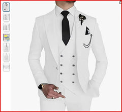 3 Piece Male Suit (Blazer+Vest+Pants) SHOWLU FASHION STORE