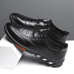 Men's Leather Shoes Business Casual Shoes Soft Soles Non-slip Loafers Moccasins Male Slip on Driving Shoes Breathable Sneakers