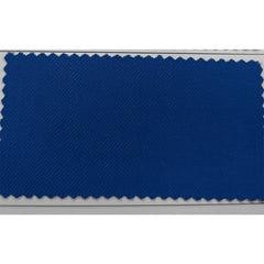 A rectangular fabric swatch of solid blue material with a visible diagonal twill weave.