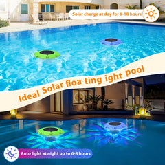 Solar Floating Pool Light RGB Waterproof LED Garden Lamp
