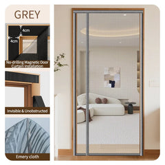 Magnetic Mesh Door Curtain Anti Mosquito Screen Self Adhesive