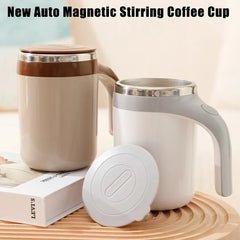 1pcs Automatic Self Stirring Magnetic Mug Stainless Steel Temperature Difference Coffee Mixing Cup Blender Mixer Thermal Cup