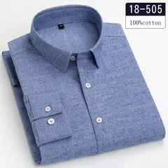 Luxury High-Quality 100% Cotton Houndstooth Full Shirts for Men Slim Fit Casual Shirt Long-Sleeve Plaid Soft Designer Clothes Ro