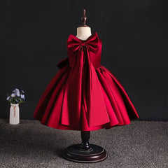 1 2 3 4 5 6 7 8 Years Bow Girls Dress Birthday Party Baby Baptism Dress For Girls Princess Christmas Costume Infants Vestidos