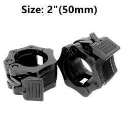 Pair Of Locking 25/50mm Barbell Collar Lock Dumbell Clips Clamp Weight lifting Bar Gym Dumbbell Lock Clamp Spring Clips Fitness