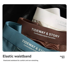 3PCS/Pack Luxury Satin-like Boxers Man Cool Ice Silk Antibacterial Breathable Quick-dry Underwear High Elastic Lengthen Panties