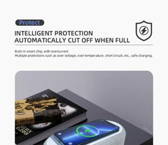 15W Wireless Charging Alarm Clock LED Night Light