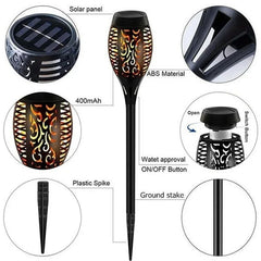 Solar Dancing Flame LED Garden Lantern