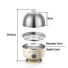 Electric Egg Boiler 360W Stainless Steel 4-6 Eggs Timer Cooker