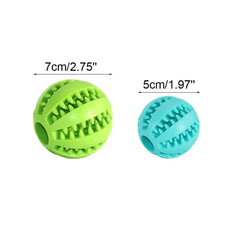 Interactive Dog Chew Ball Rubber Pet Toy Teeth Cleaning Treat Dispensing Puppy Training Ball