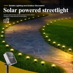 Solar LED Garden Pathway Lights 8 Mode Outdoor