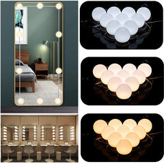 LED Light Makeup Mirror Bulbs Vanity Lights USB 12V Bathroom Dressing Table Lighting Dimmable LED Vanity Light For Mirror Light